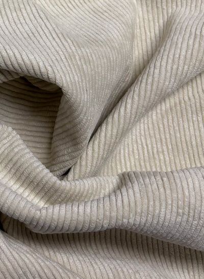 ecru - beautiful, very softly flowing corduroy rib velvet