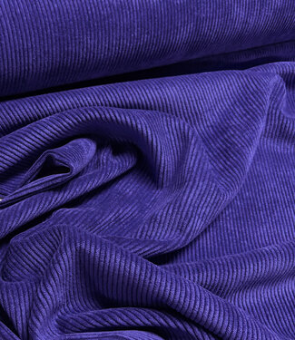 diep paars - prachtige, heel soepelvallende, corduroy rib velours