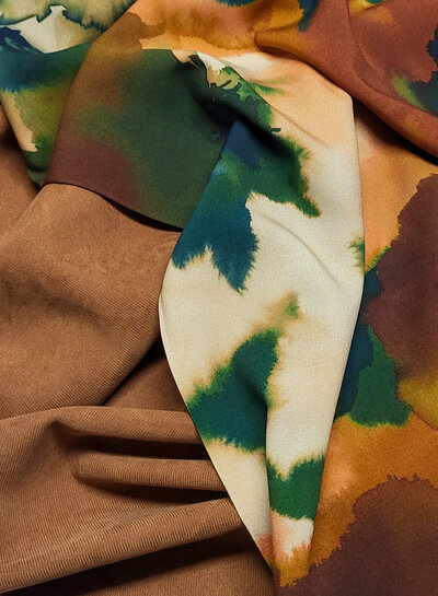 A la Ville autumn drift - prachtige Italiaanse geweven viscose Knipmode