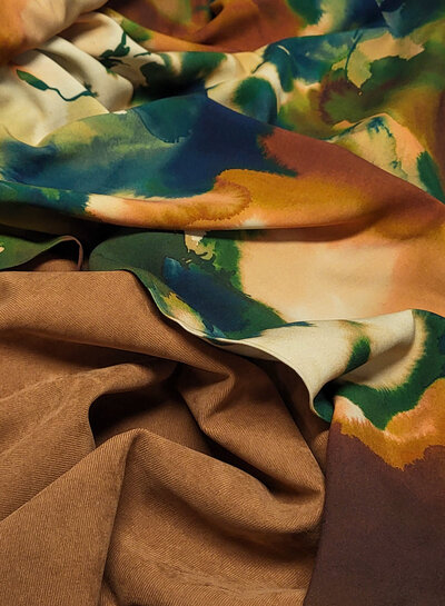 A la Ville autumn drift - beautiful Italian woven viscose Knipmode