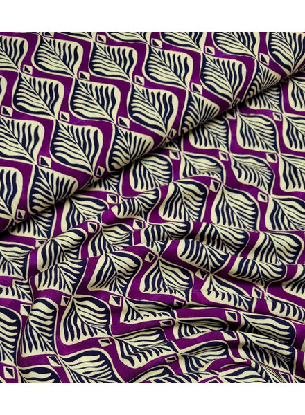 A la Ville midnight orchid leaf - viscose