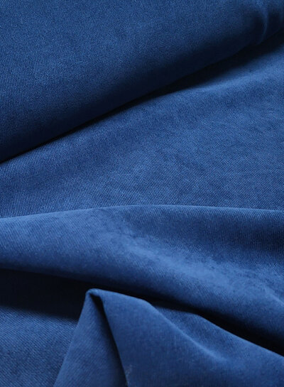 A la Ville petrolblauw - prachtige velours met  twill binding