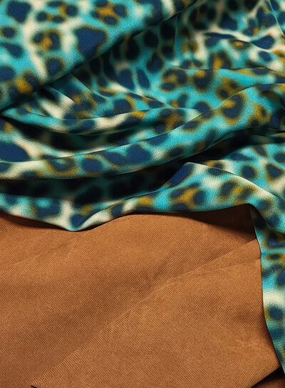 A la Ville cognac - prachtige velours met  twill binding