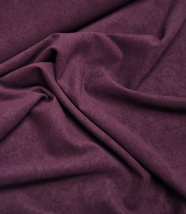 A la Ville mauve wine (aubergine) - prachtige velours met  twill binding