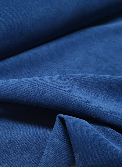 A la Ville petrolblauw - prachtige velours met  twill binding