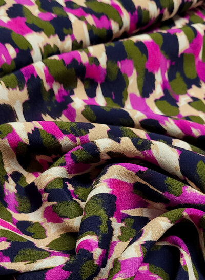 A la Ville orchid leopard - viscose crepe