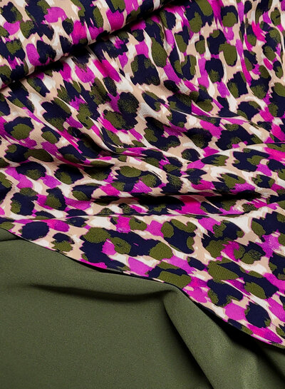 A la Ville orchid leopard - viscose crepe