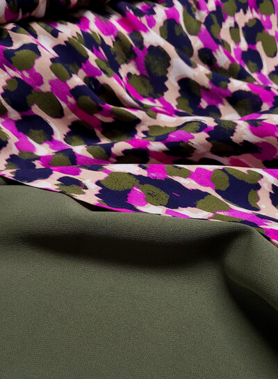 A la Ville orchid leopard - viscose crepe