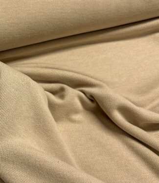 beige - prachtig dubbel (interlock) gebreid