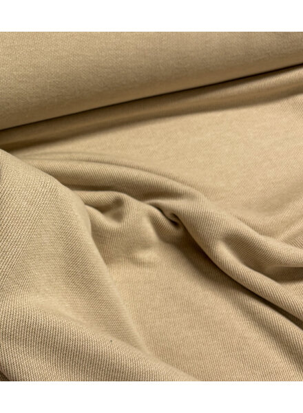 beige - prachtig dubbel (interlock) gebreid