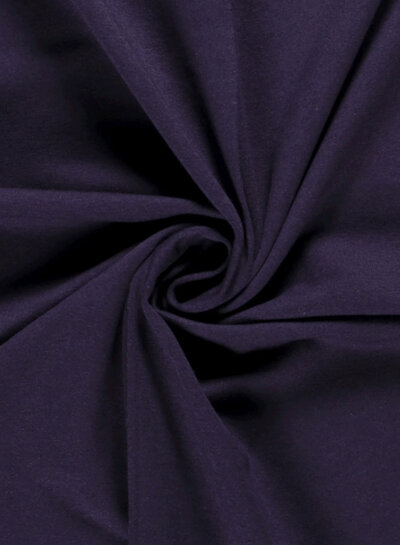 Madeline plain french terry - eggplant - OEKO TEX
