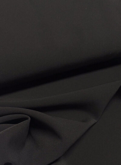 Madeline black - stylish woven fabric - wrinkle-free - high quality (Italy)