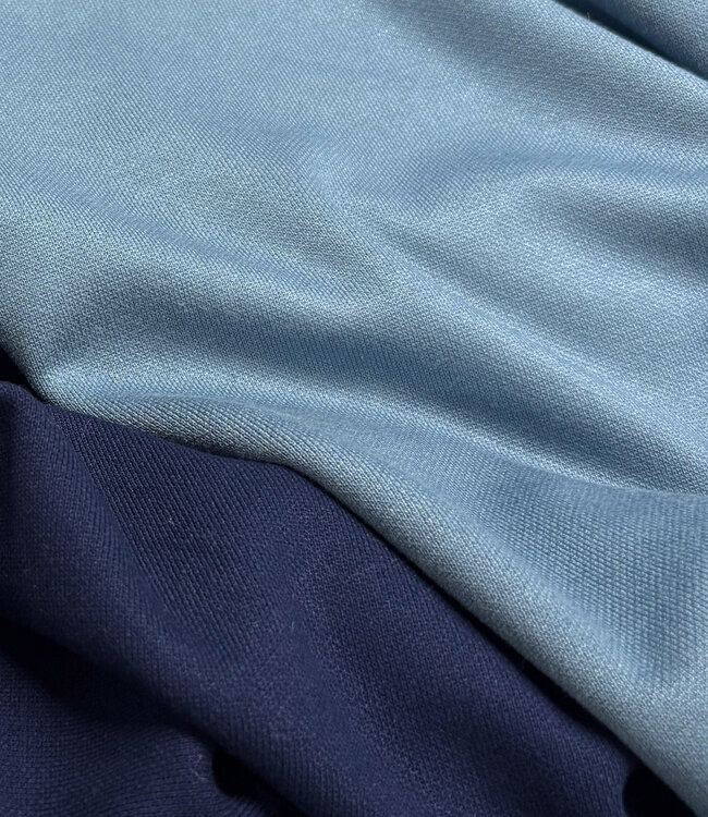 marineblauw - mooi vast gebreide interlock rayonblend