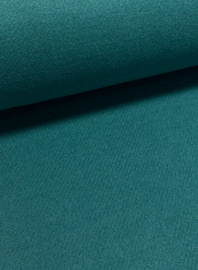 A la Ville emerald green diagonal wool touch - beautiful coat fabric