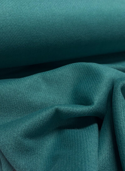 A la Ville emerald green diagonal wool touch - beautiful coat fabric