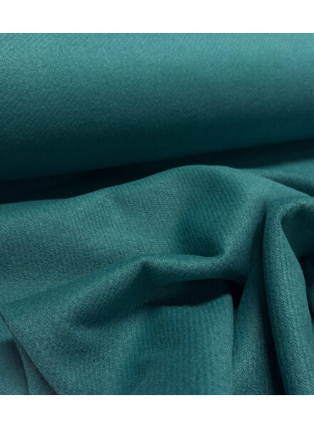 A la Ville emerald green diagonal wool touch - beautiful coat fabric