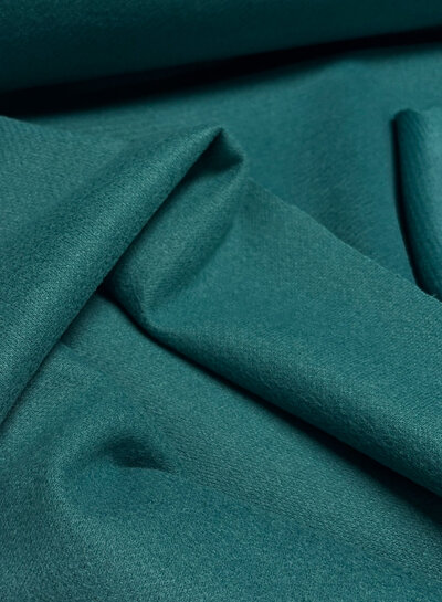 A la Ville emerald green diagonal wool touch - beautiful coat fabric