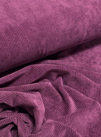 Swafing mauve wine (aubergine)  - rekbare corduroy