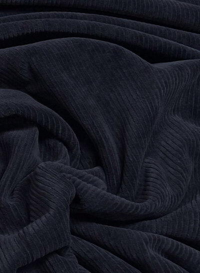 Swafing donker marineblauw - rekbare corduroy