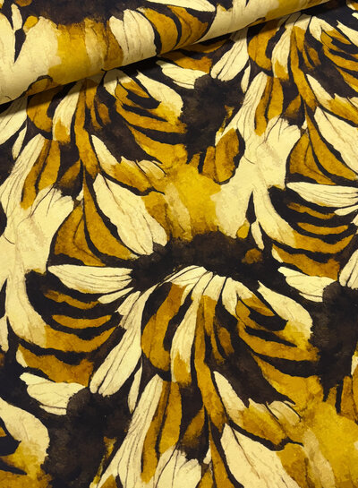 Swafing ocher leaves- modal french terry