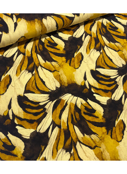 Swafing ocher leaves- modal french terry