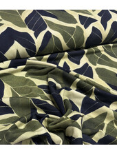Swafing green leaves - modal french terry