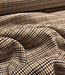 A la Ville pieds de poule cognac en blauw - prachtige double face stof