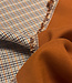 A la Ville pieds de poule cognac en blauw - prachtige double face stof