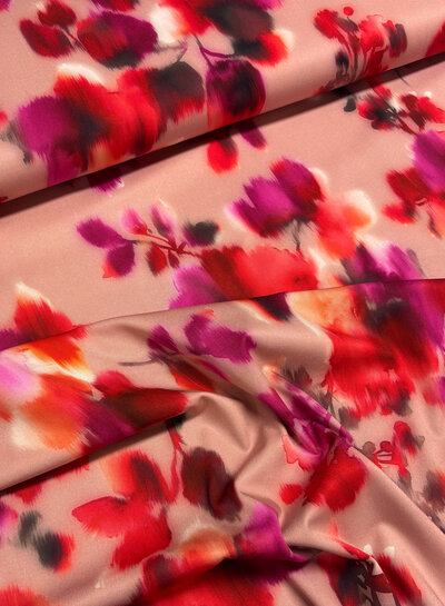 Japanese pink mood - viscose twill met lichte stretch