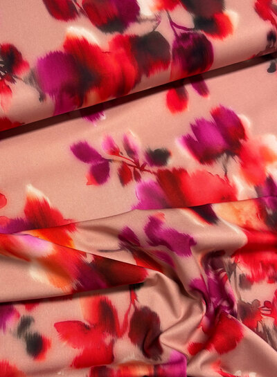 Japanese pink mood - viscose twill met lichte stretch