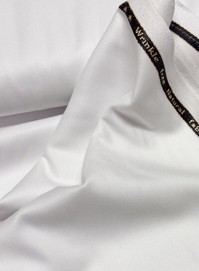 white - woven bamboo - recycled, very soft fabric and no wrinkles