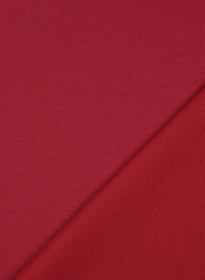 dark red - thick jogging, softly roughened on the inside