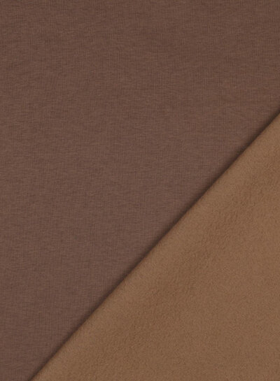 chocolate milk brown - thick jogging, softly roughened on the inside