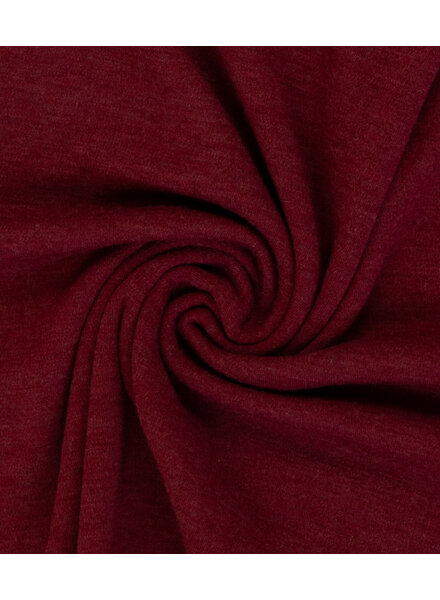 100% fijn gebreide merinowol - bordeaux rood