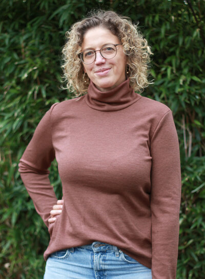 100% fijn gebreide merinowol - rozebruin