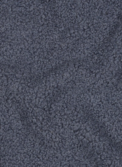 Jeansblauw - teddy boucle double face met fleece