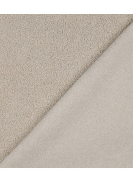 beige - teddy boucle double face with fleece