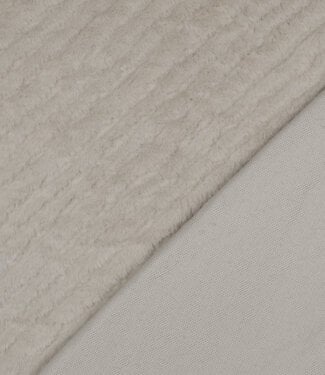 beige faux fur - stripes