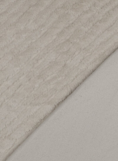 beige faux fur - stripes