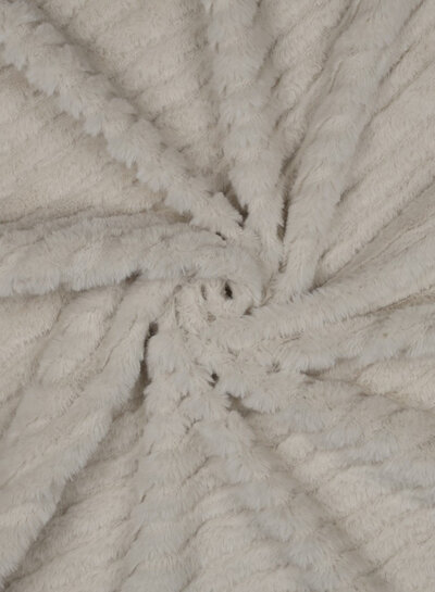 beige faux fur - stripes