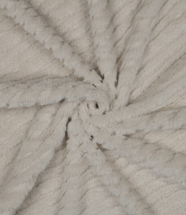 beige faux fur - stripes