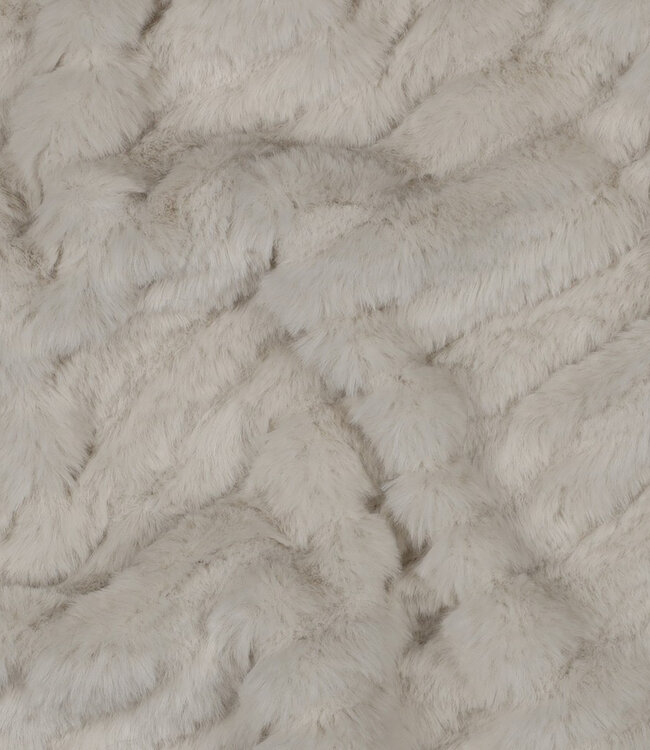 beige faux fur - stripes
