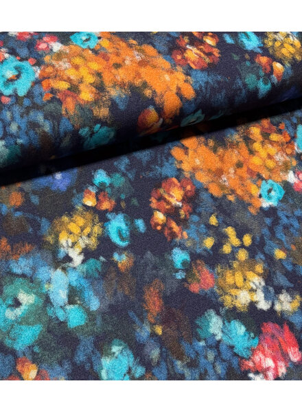 A la Ville shades of blue aquarel - fijne wool touch viscose tricot - prachtig breisel - Italiaanse makelij