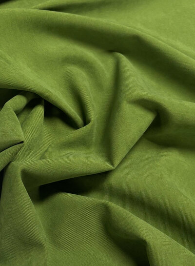 A la Ville moss green - beautiful velvet with twill binding