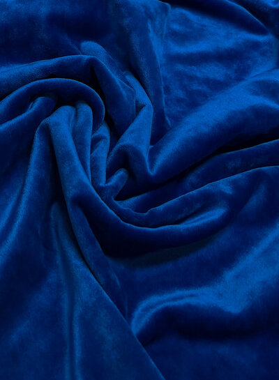 A la Ville oceaanblauw - velvet sweater