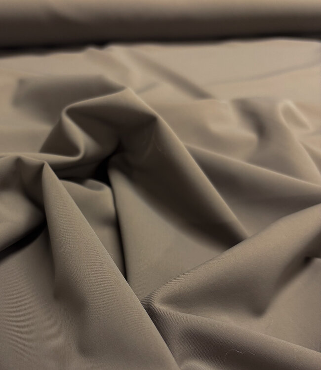 effen taupe - lycra - matte kwaliteit travel
