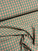 green/salmon pink gingham check - seersucker