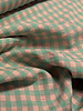 green/salmon pink gingham check - seersucker
