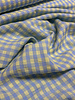 blue/lime gingham check - seersucker