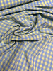 blue/lime gingham check - seersucker
